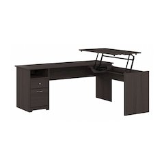Cabot 72W 3 Position Sit to Stand L Shaped Desk