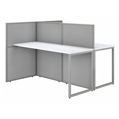 Easy Office 60W 2 Person Cubicle Desk Workstation with 45H Panels