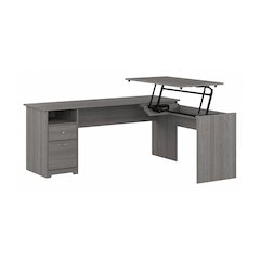Cabot 72W 3 Position Sit to Stand L Shaped Desk
