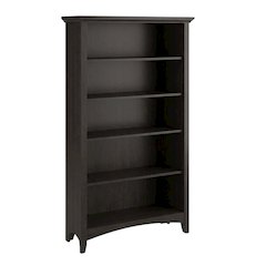 Set of 2 Tall Bookcases with Multiple Fixed and Adjustable Shelves for Storage