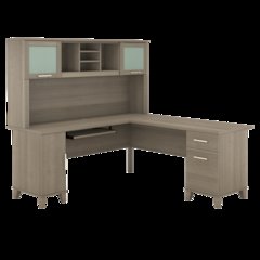 Somerset 72W L Shaped Desk with Hutch