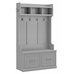 Woodland 40W Hall Tree and Shoe Storage Bench with Doors