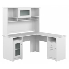 Cabot 60W L Shaped Computer Desk with Hutch and Storage