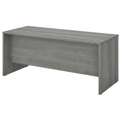 Modern Office Desk With Straight Shape And Wire Management In Neutral Finish
