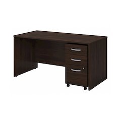 Studio C 60W x 30D Office Desk with Mobile File Cabinet