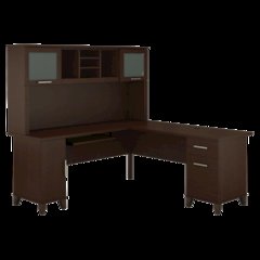 Somerset 72W L Shaped Desk with Hutch