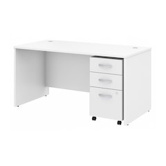 Studio C 60W x 30D Office Desk with Mobile File Cabinet
