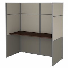 Easy Office 60W Cubicle Desk Workstation with 66H Closed Panels