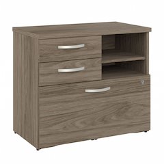 Hybrid Office Storage Cabinet with Drawers and Shelves