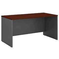 Modern Office Desk In Hansen Cherry And Graphite Gray Finish, 60W X 30D