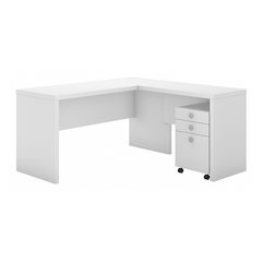 Echo L Shaped Desk with Mobile File Cabinet