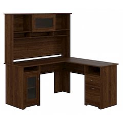 Cabot 60W L Shaped Computer Desk with Hutch and Storage