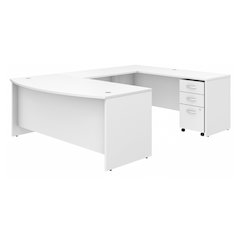 Studio C 72W x 36D U Shaped Desk with Mobile File Cabinet