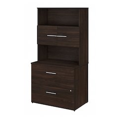 Office 500 36W 2 Drawer Lateral File Cabinet with Hutch
