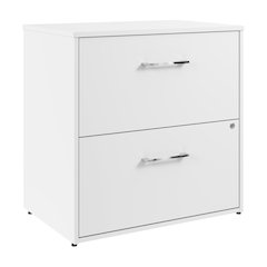 Hustle 2 Drawer Lateral File Cabinet with Lock in White