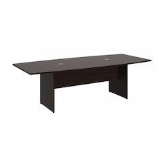 96W x 42D Boat Shaped Conference Table with Wood Base