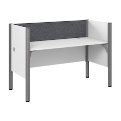 Pro-Biz Simple workstation in White with Gray Tack Board