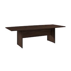 96W x 42D Boat Shaped Conference Table with Wood Base