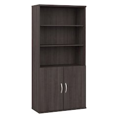Hybrid Tall 5 Shelf Bookcase with Doors
