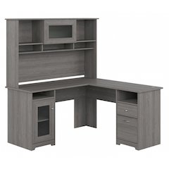 Cabot 60W L Shaped Computer Desk with Hutch and Storage