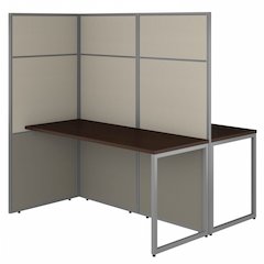 Easy Office 60W 2 Person Cubicle Desk Workstation with 66H Panels