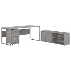 Hybrid 72W x 30D Computer Table Desk with Storage and Mobile File Cabinet