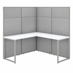 Easy Office 60W L Shaped Cubicle Desk Workstation with 66H Panels