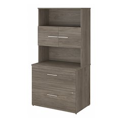 Office 500 36W 2 Drawer Lateral File Cabinet with Hutch