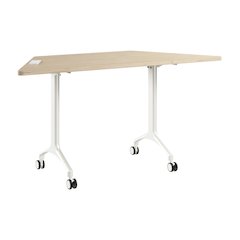 Synergy 60-inch Trapezoid Modular Office Conference Table in Natural Elm