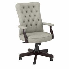 High Back Tufted Office Chair with Arms Light Gray