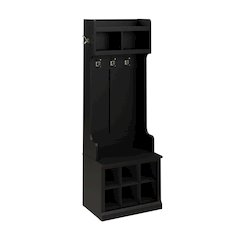 Woodland 24W Hall Tree and Small Shoe Bench with Shelves