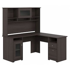 Cabot 60W L Shaped Computer Desk with Hutch and Storage