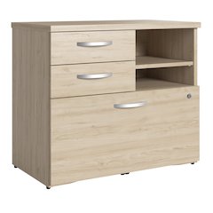 Studio C Office Storage Cabinet with Drawers and Shelves