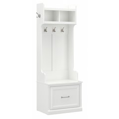 Woodland 24W Hall Tree and Small Shoe Bench with Drawer