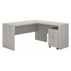Echo L Shaped Desk with Mobile File Cabinet