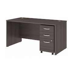 Studio C 60W x 30D Office Desk with Mobile File Cabinet