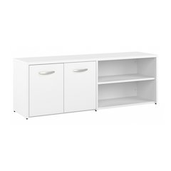 Hybrid Low Storage Cabinet with Doors and Shelves