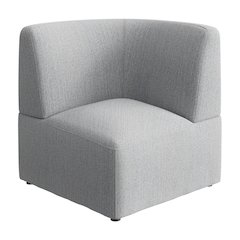 Assemble Modular Corner Lounge Chair in Fog Fabric