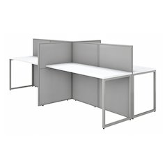 Easy Office 60W 4 Person Cubicle Desk Workstation with 45H Panels