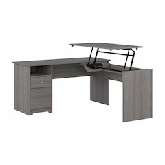 Cabot 60W 3 Position Sit to Stand L Shaped Desk