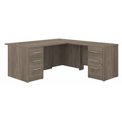 Office 500 72W L Shaped Executive Desk with Drawers