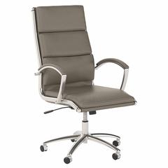 Echo High Back Leather Executive Chair in Washed Gray