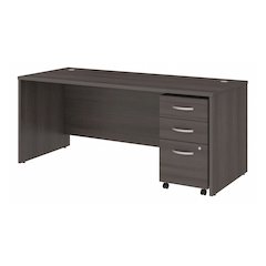 Studio C 72W x 30D Office Desk with Mobile File Cabinet