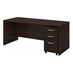 Studio C 72W x 30D Office Desk with Mobile File Cabinet