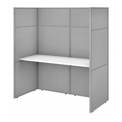 Easy Office 60W Cubicle Desk Workstation with 66H Closed Panels