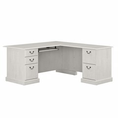 Saratoga L Shaped Computer Desk with Drawers