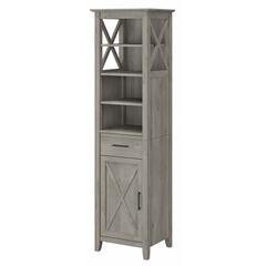 Key West Tall Bathroom Storage Cabinet in Driftwood Gray
