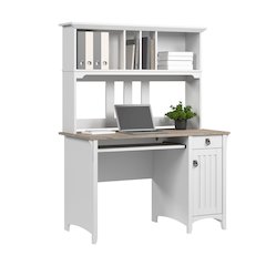 Salinas Small Computer Desk with Hutch