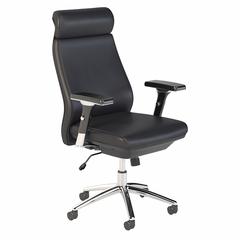 Bush Business Furniture Office 500 High Back Leather Executive Chair in Black Leather