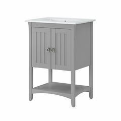 Bush Furniture Salinas 24W Bathroom Vanity with Sink Cape Cod Gray